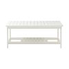 HIPS All-Weather Coffee Table, Outdoor / Indoor Use All Weather Hips 2 Tier Patio Adirondack Coffee Table, White