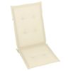 Patio Chairs 6 pcs with Cream Cushions Solid Teak Wood