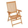 Patio Chairs 6 pcs with Cream Cushions Solid Teak Wood