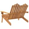 Adirondack Patio Bench 49.6" Solid Wood Acacia