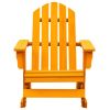 Patio Adirondack Rocking Chair Solid Fir Wood Orange