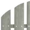 Patio Adirondack Chairs with Tea Table Solid Wood Fir Gray