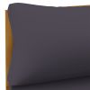3 Piece Patio Lounge Set with Dark Gray Cushions Acacia Wood