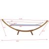1-Person Hammock with Stand Set for Outside & Inside, Indoor Outdoor Standalone, plywood+canvas
