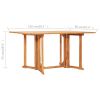 7 Piece Folding Patio Dining Set Solid Teak Wood