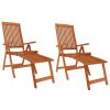 7 Piece Patio Dining Set Solid Wood Eucalyptus