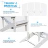White Outdoor Loungers Set Of 2 Adirondack Patio Chair Set For Deck Outside Pool Garden