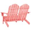 2-Seater Patio Adirondack Chair Solid Wood Fir Pink