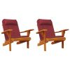 Adirondack Chair Cushions 2 pcs Wine Red Oxford Fabric