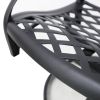 Outdoor cast aluminum patio swivel chair - Set of 1 (Flower Pattern)