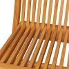 Patio Chairs with Light Blue Cushions 4 pcs Solid Teak Wood