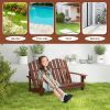 Outdoor Garden Double-Seat Adirondack Chair W/High Backrest