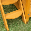 Indoor/Outdoor Cat House 2-Story Wooden Kitten Condo With Balcony Roof