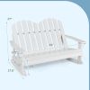 Outdoor Garden Double-Seat Adirondack Chair W/High Backrest