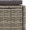 Hot Tub Surround Gray Poly Rattan and Solid Wood Acacia