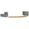 Hot Tub Surround Gray Poly Rattan and Solid Wood Acacia