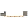 Hot Tub Surround Gray Poly Rattan and Solid Wood Acacia