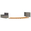 Hot Tub Surround Gray Poly Rattan and Solid Wood Acacia