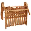Adirondack Patio Bench with Cushions 49.6" Solid Wood Acacia