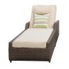 Direct Wicker Outdoor Patio Adjustable Rattan Chaise Lounge Set with Cushions