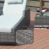 Direct Wicker Outdoor Patio Adjustable Rattan Chaise Lounge Set with Cushions